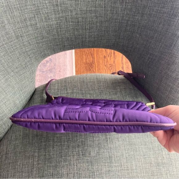 Tory Burch Women’s embroidered logo purple crossbody purse bag - EUC! - Picture 7 of 12